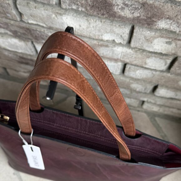 EMPIRE 3 PC TOTE CROSSBODY WRISTLET SET WOMEN'S BAG BurgundyTravel Vacation - Picture 4 of 16